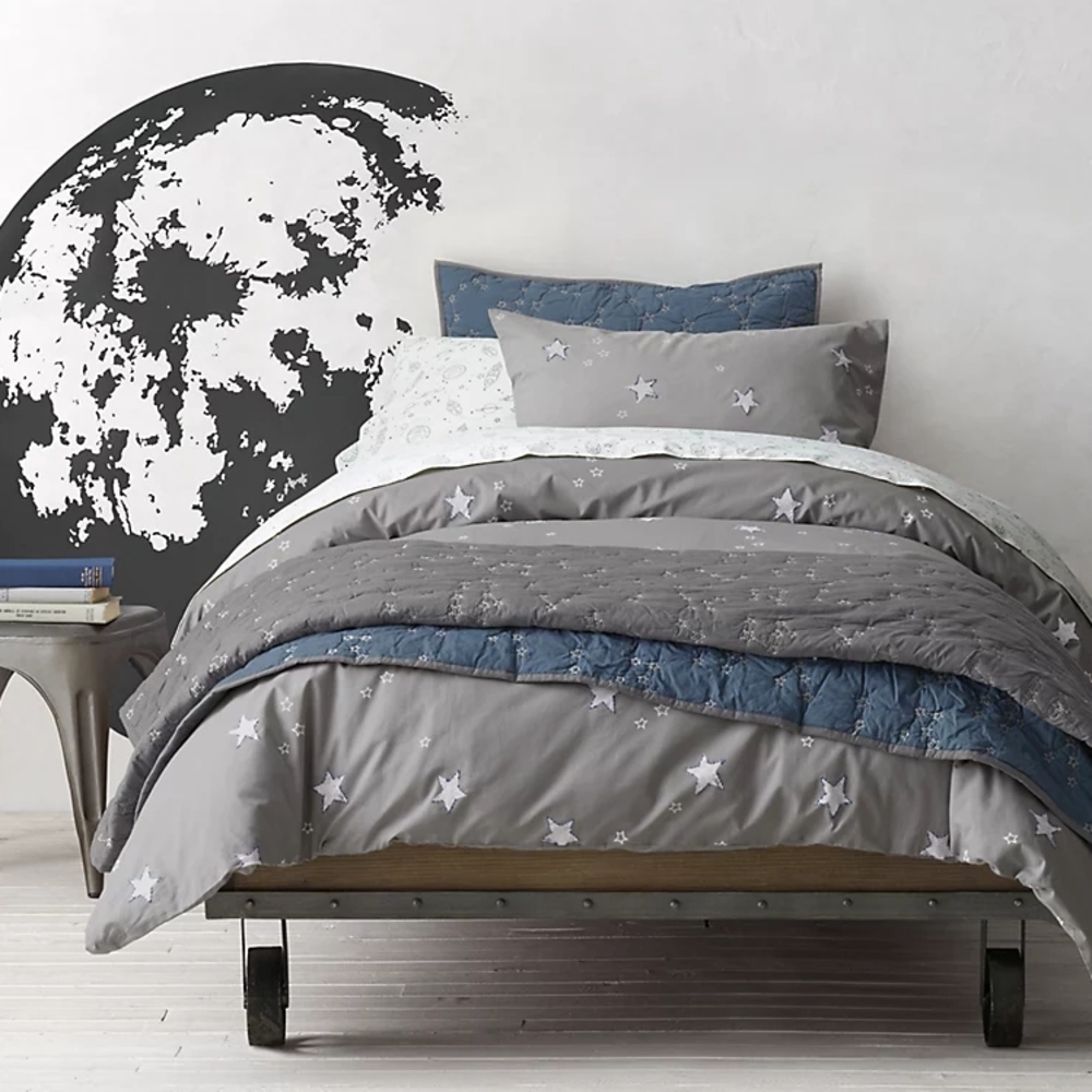 Restoration Hardware Baby & Child Stitched Constellation Quilt and Sham Twin
